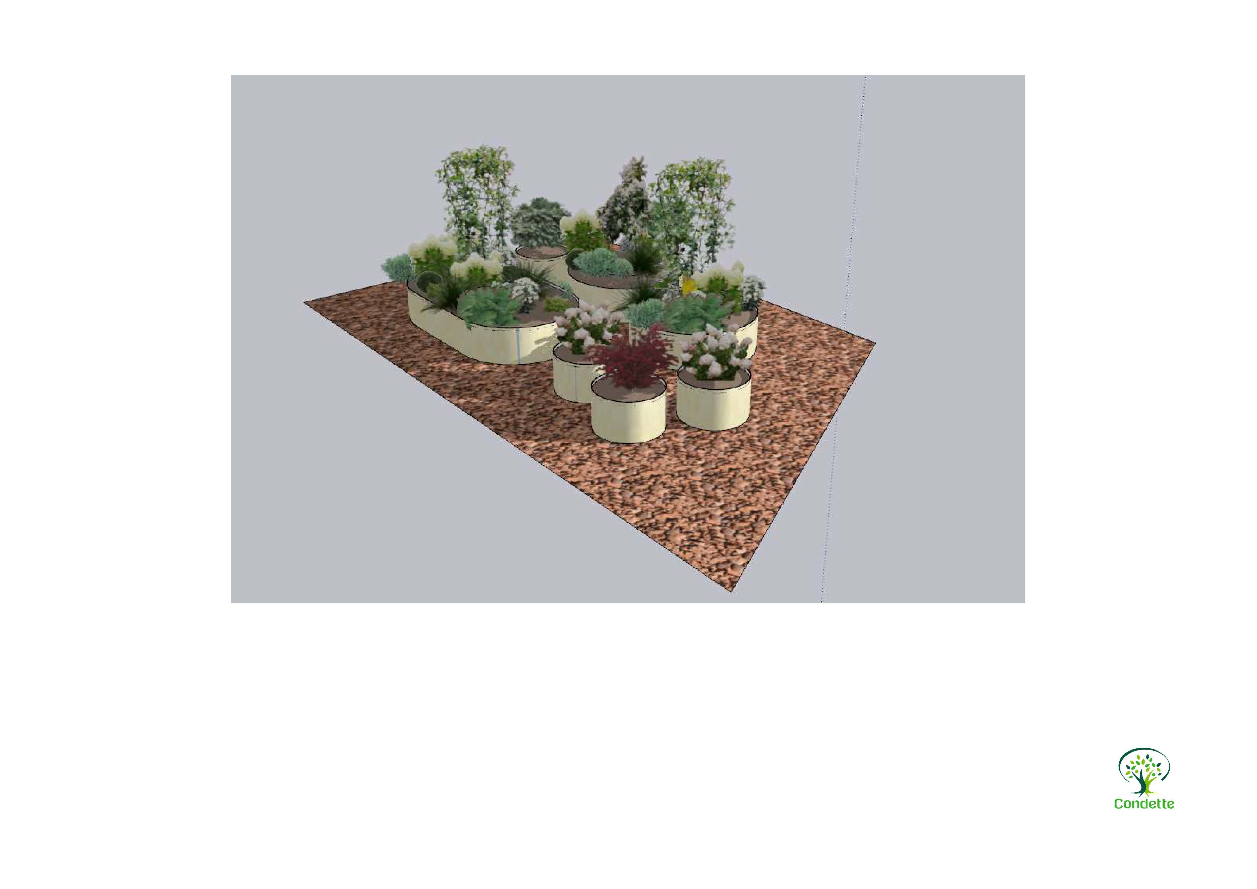 Prévisualisation 3D d'un projet de jardin par le bureau d'études Condette près de Reims