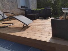 Terrasse bois garapa sur ossature galvanisé Terrasteel 