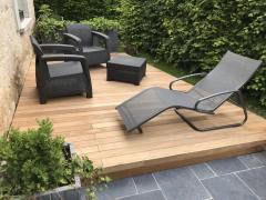 Terrasse bois garapa sur ossature galvanisé Terrasteel 