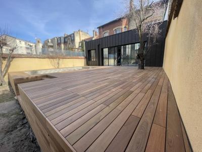 Terrasse bois exo (ipe ) Reims sur structure bois 