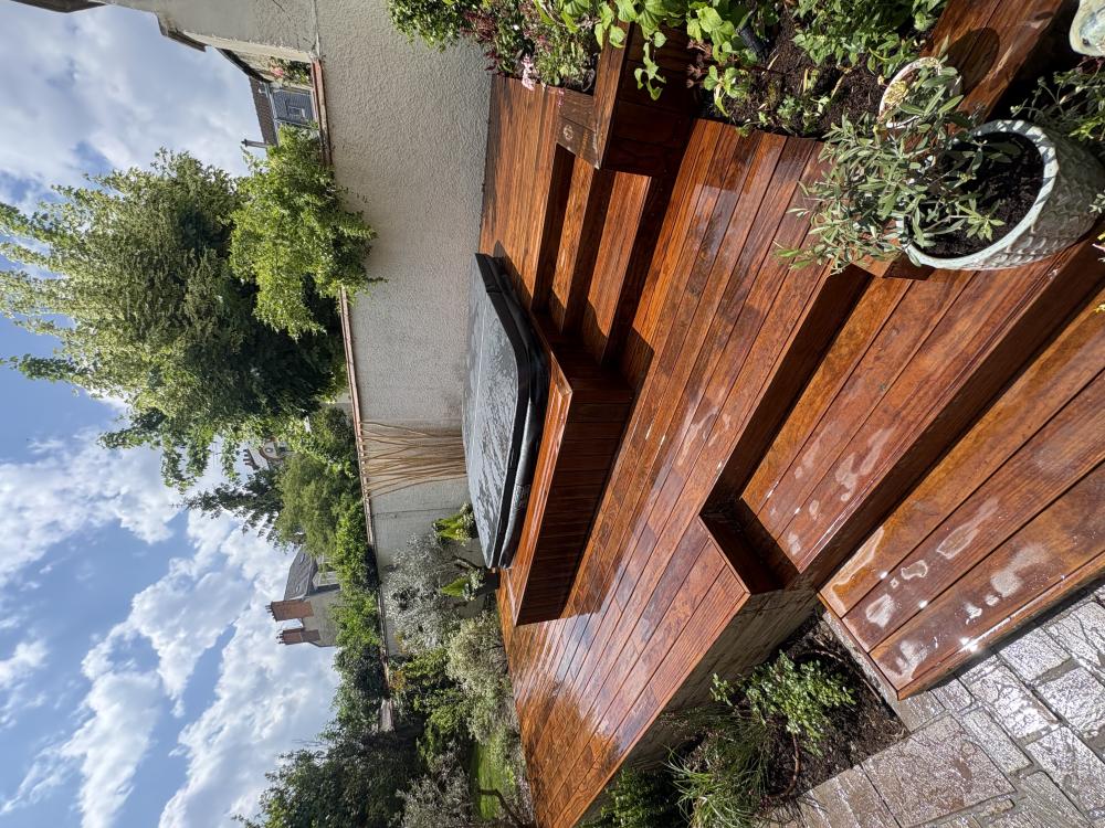 Terrasse Kebony sur ossature Terrassteel sur Reims
